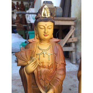 Tượng gỗ tam thế phật
