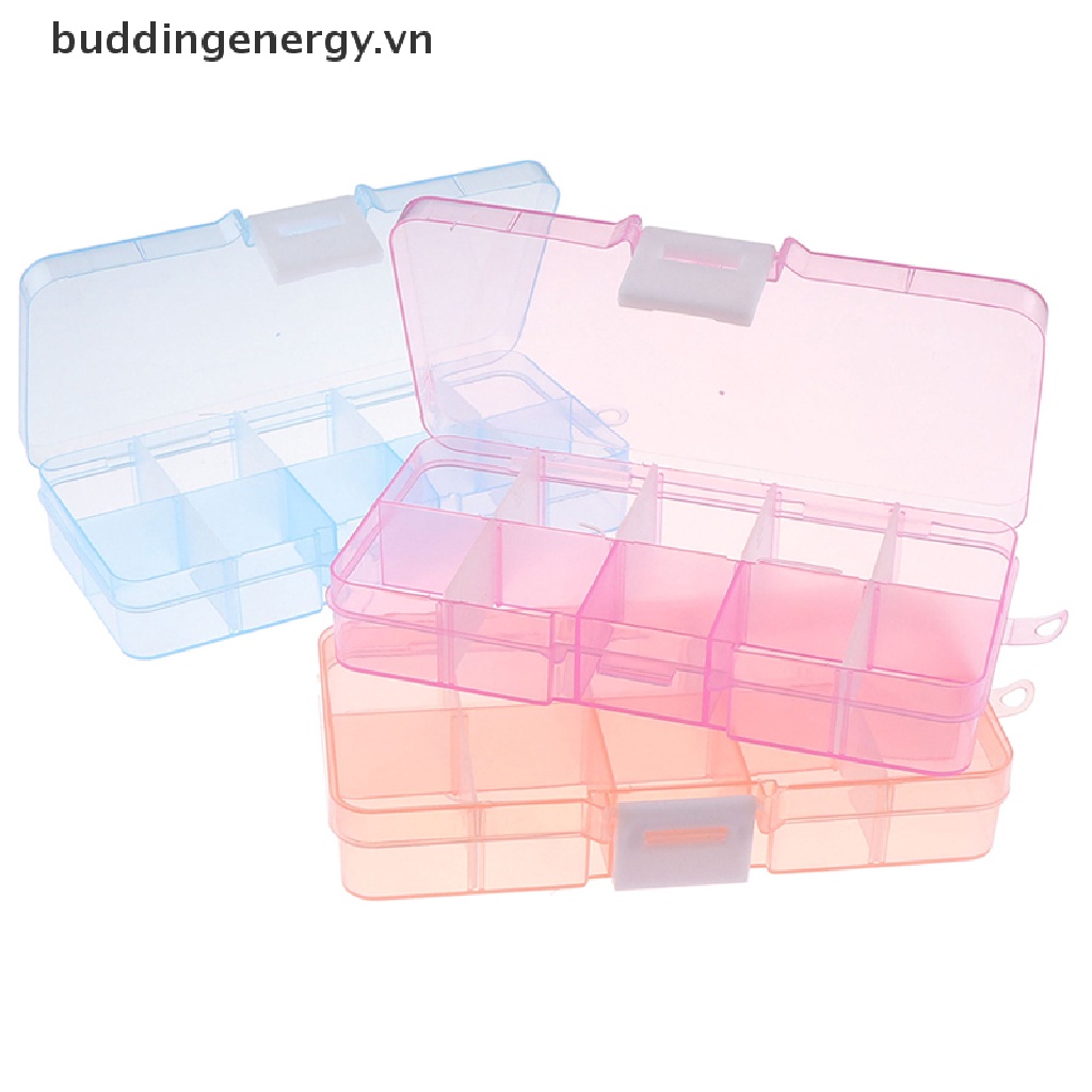Hộp nhựa đựng trang sức 10 ngăn có thể điều chỉnh tiện dụng