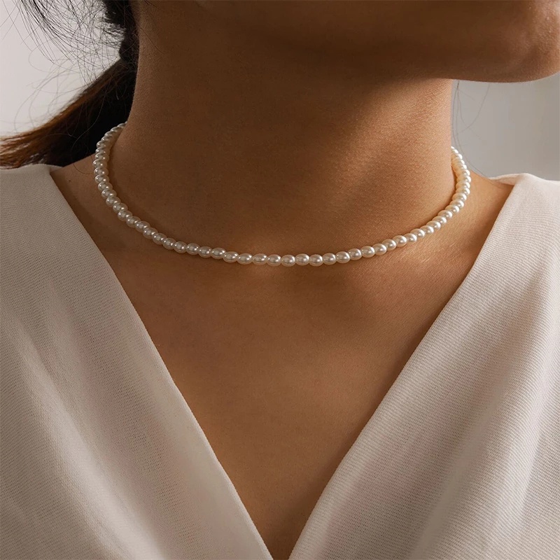 Vòng Cổ Ngọc Trai Giả Thời Trang Nữ Tính
