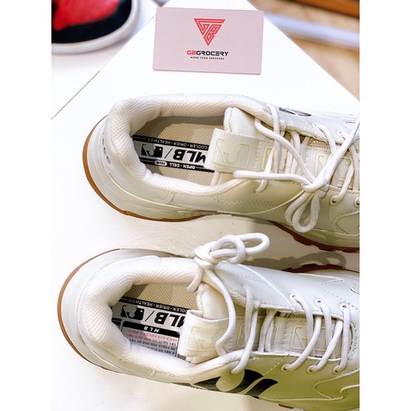 Giày MLB Bigball Chunky NY Beige Đế Gum ss22 - Ảnh thật shop chụp
