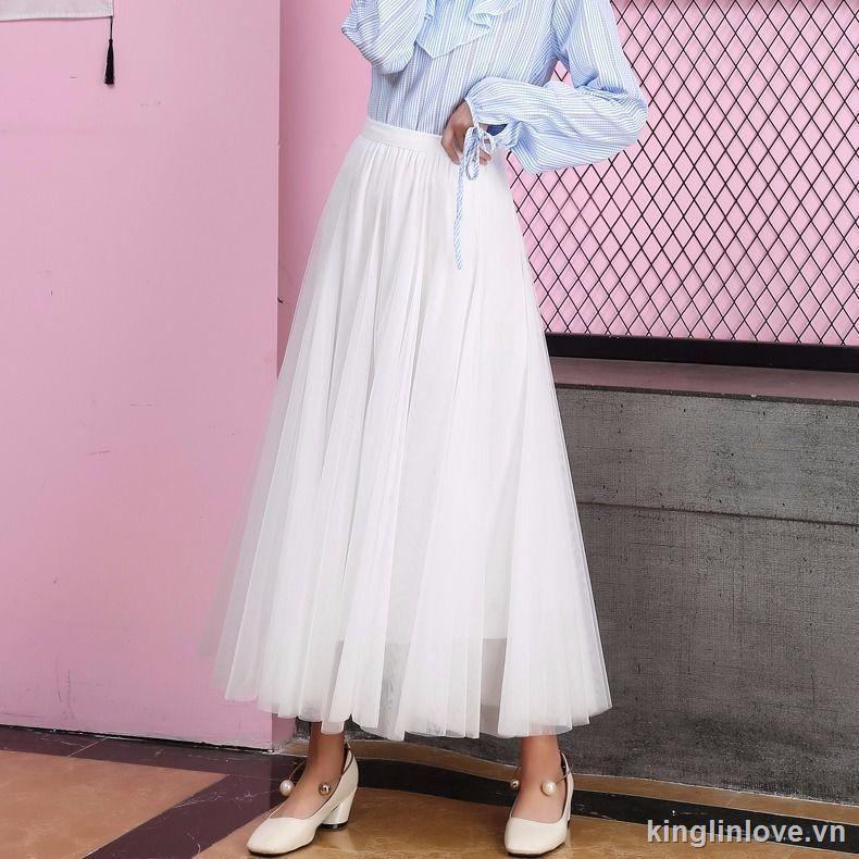  Chân Váy Lưới Ba Lớp Xếp Ly Dài Qua Gối | BigBuy360 - bigbuy360.vn