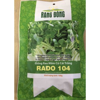 Hạt giống rau mầm củ cải trắng RADO 104 gói 100gram