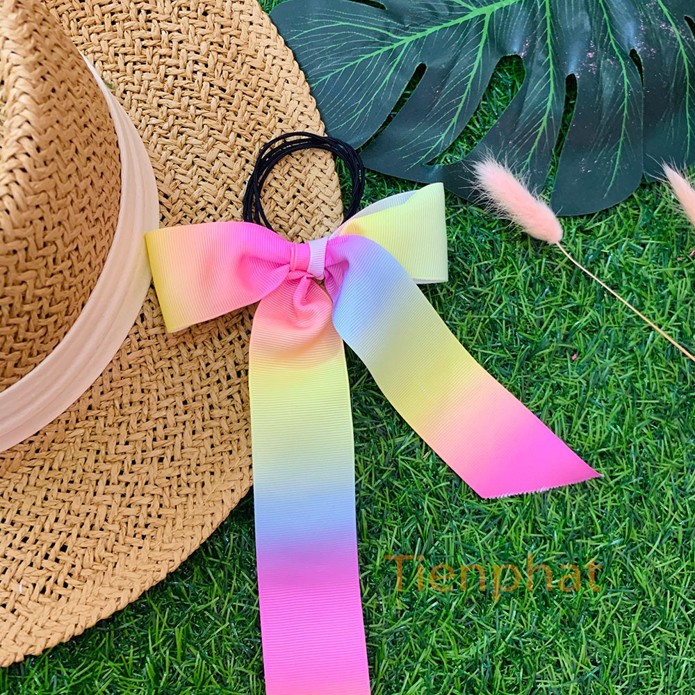 Cột tóc vải Scrunchies voan dài tiểu thư (Ảnh thật shop chụp)