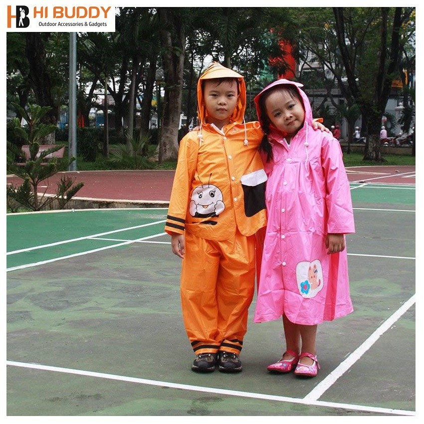 Áo Mưa Bộ Trẻ Em Ong Mật Rando Size 2  |  Tiện Lơi, An Toàn | hibushop