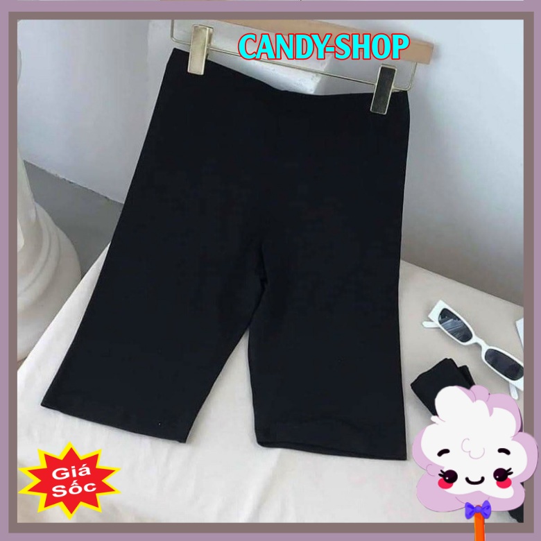 Quần legging lửng nữ đẹp cạp cao, quần đùi legging nâng mông dáng ngố tập gym thể thao co giãn 4 chiều.Candy-shop | BigBuy360 - bigbuy360.vn