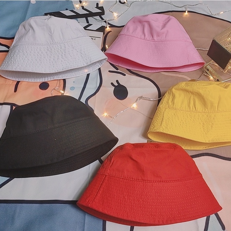 Mũ Bucket Vành Cụp Trơn Jussy Fashion Kiểu Nón Tai Bèo Nam Nữ Phong Cách Ulzzang Unisex Nhiều Màu Hot