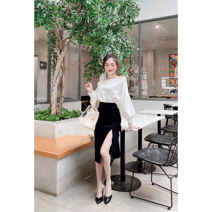 [Mã 44FASHIONSALE1 giảm 10K đơn 50K] Set Chân Váy Kèm Áo Thun Dài Tay CAMA STORE