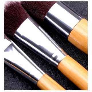11 pcs/Pack Beauty Tools Makeup Brush Bamboo Handle
