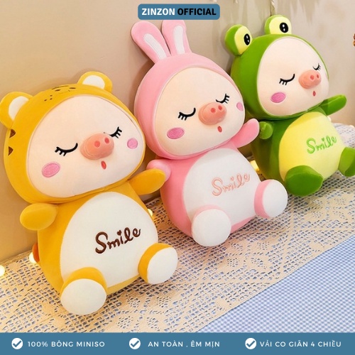 Gấu bông heo Smile nhồi bông êm mịn dễ thương cao cấp ZinZon