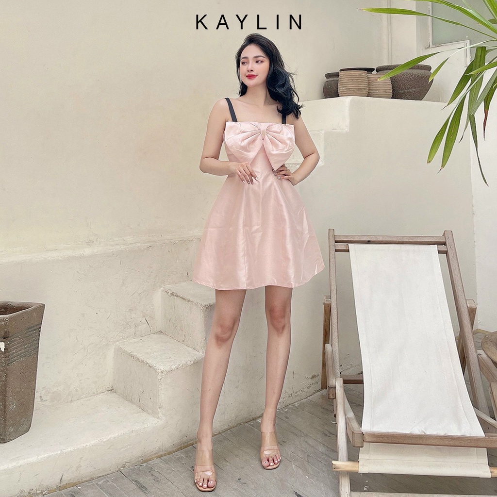 Đầm tafta phối nơ to thời trang KAYLIN - N1398