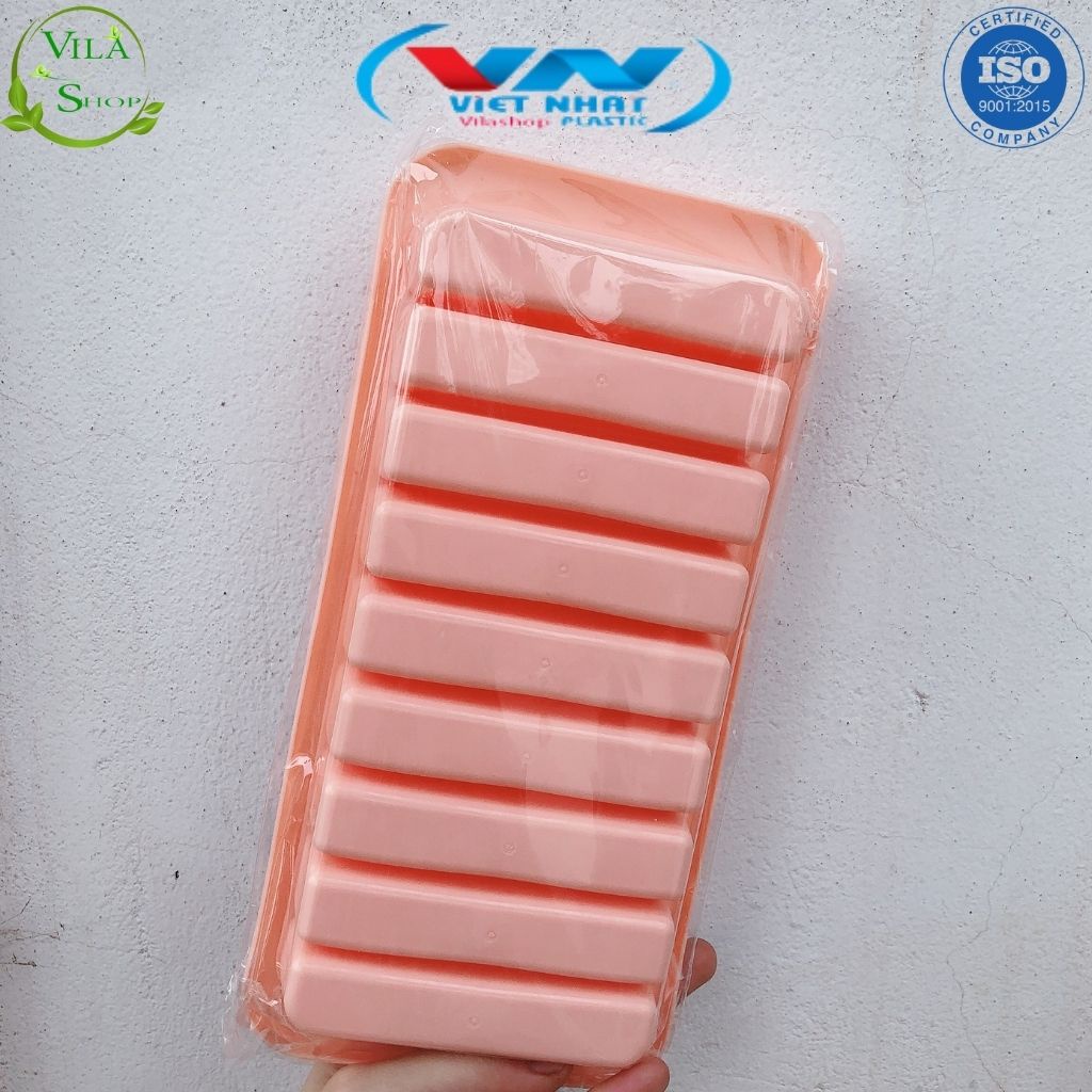 Khay Làm Đá Chính Hãng Việt Nhật, Khuôn Làm Thạch Rau Câu 9 Viên Và 33 Viên Có Nắp Đậy An Toàn Tiện Lợi