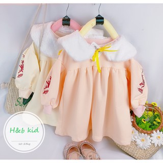 Áo khoác nỉ bông phối cổ lông