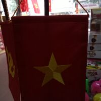 Cờ tổ quốc,  đảng để bàn (cờ thêu 2 mặt)