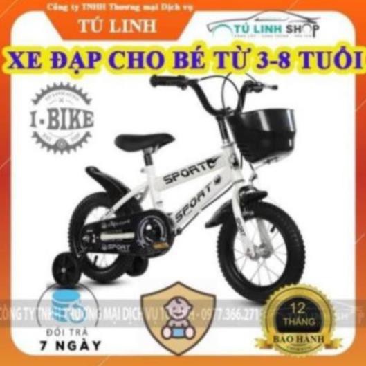 (thitun15 ) Xe đạp trẻ em SPORT cho bé từ 3 đến 8 tuổi - Khung thép, vành nhôm cao cấp [SW1205]