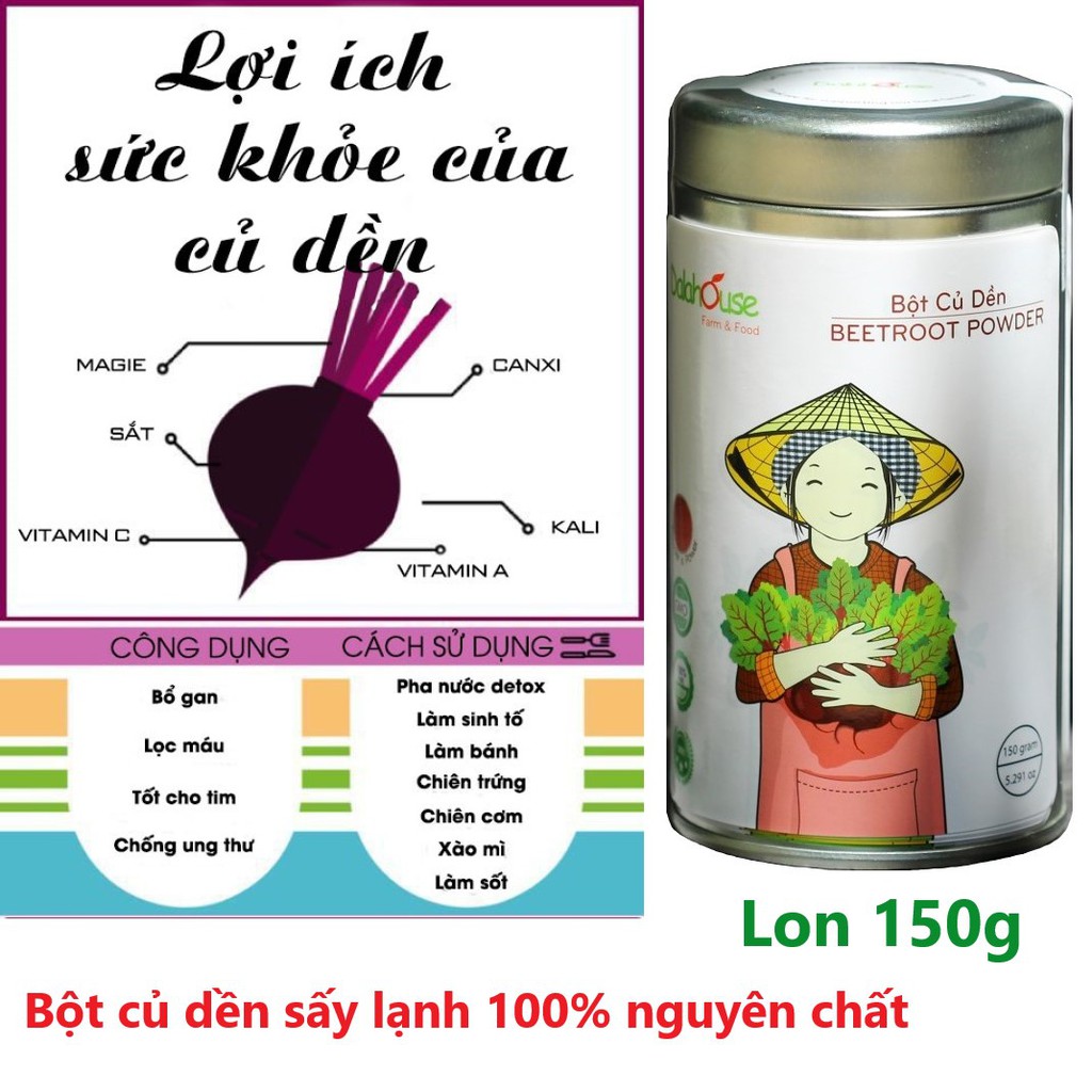 (Bán sỉ) Lon Bột củ dền nguyên chất Dalahouse 150g - NPP Tâm Dược Thảo | BigBuy360 - bigbuy360.vn