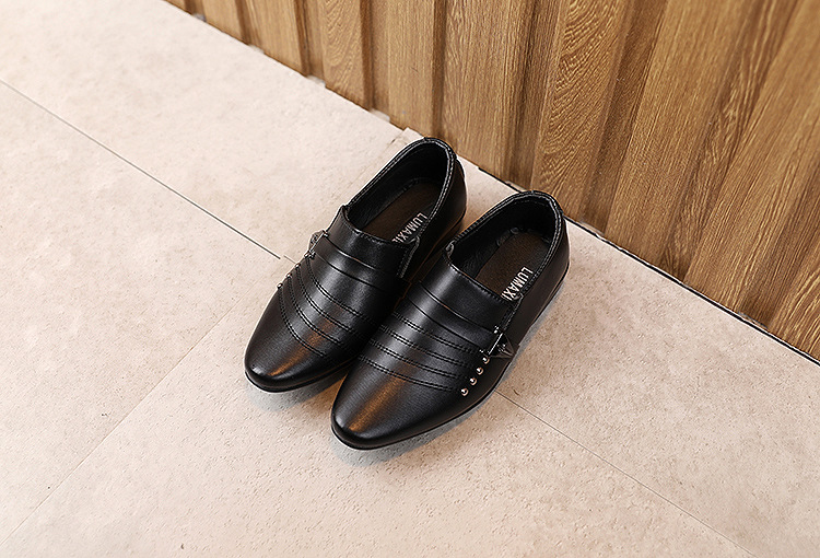 Giày da thời trang cho bé trai màu đen/trắng