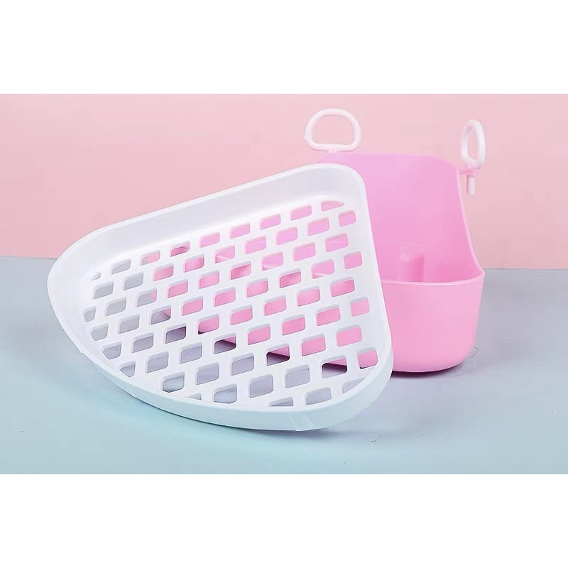 khay vệ sinh tam giác nhỏ dành cho thỏ và gunea pig baby