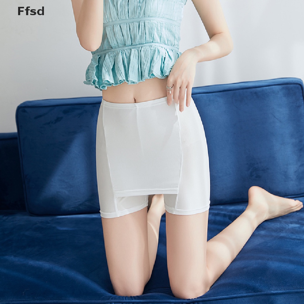 Quần an toàn thắt lưng cao bằng lụa lạnh dành cho phụ nữ