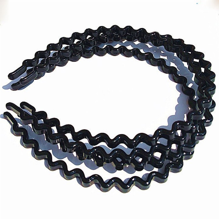 Bờm Tóc nhựa nhiều màu Gợn Sóng cao cấp 00040