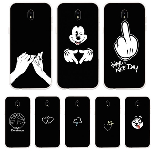 Ốp Lưng Samsung Galaxy J3 Pro J5 Pro J7 Pro 2017 TPU mềm Case Cá tính đen tuyền Two