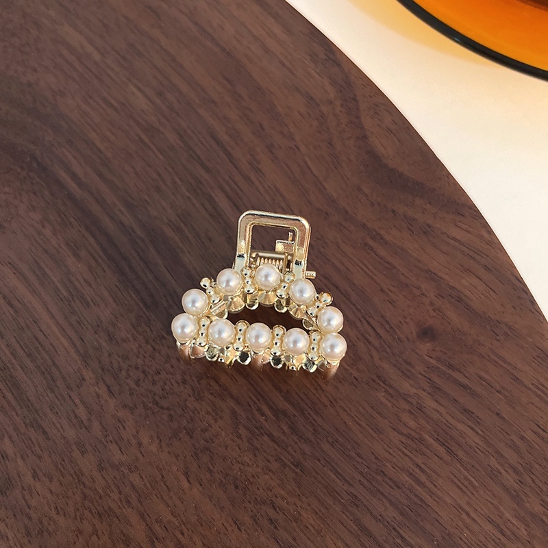 Kẹp tóc hợp kim đính đá và ngọc trai nhân tạo xinh xắn cho nữ