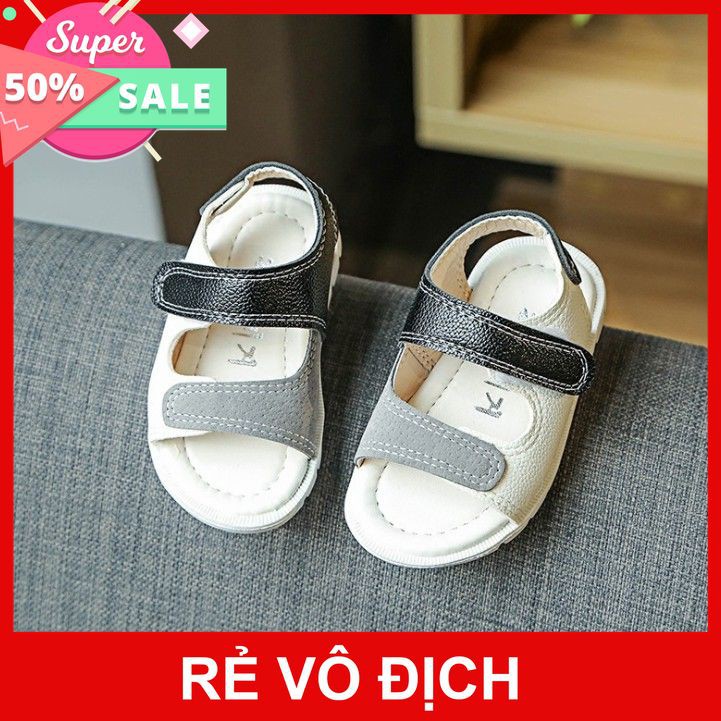 Sandal Dép bé Trai hai quai đế mềm cho cả bé mới tập đi