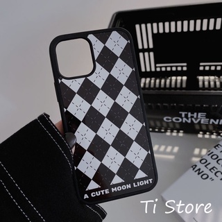 Ốp Lưng Caro Black White iP [ TI STORE ]