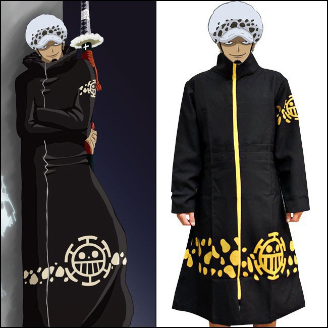 Áo Choàng Đen Tay Dài Cosplay Nhân Vật Trong One Piece