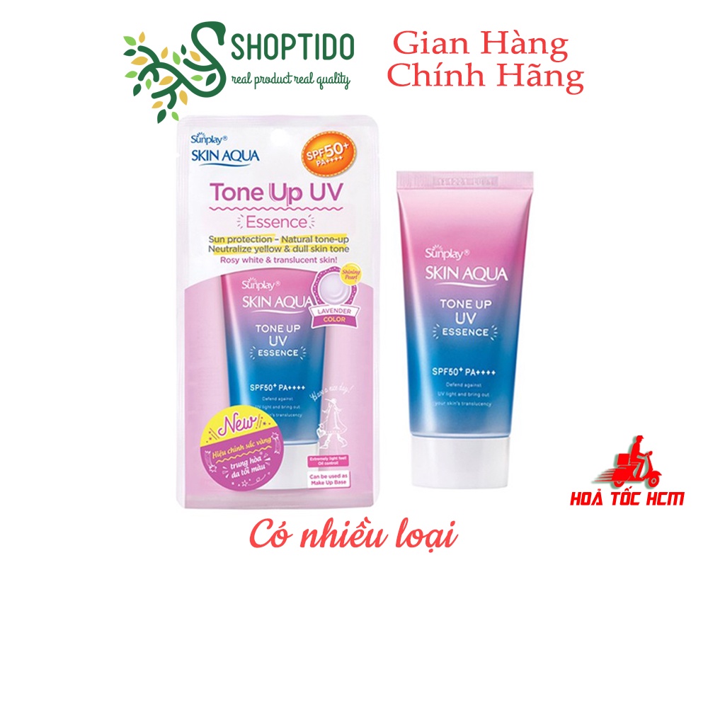 Kem chống nắng Sunplay Skin Aqua dạng tinh chất và sữa Tone Up UV SPF50+PA++++ 50g/80g chính hãng Nhật Bản NPP Shoptido
