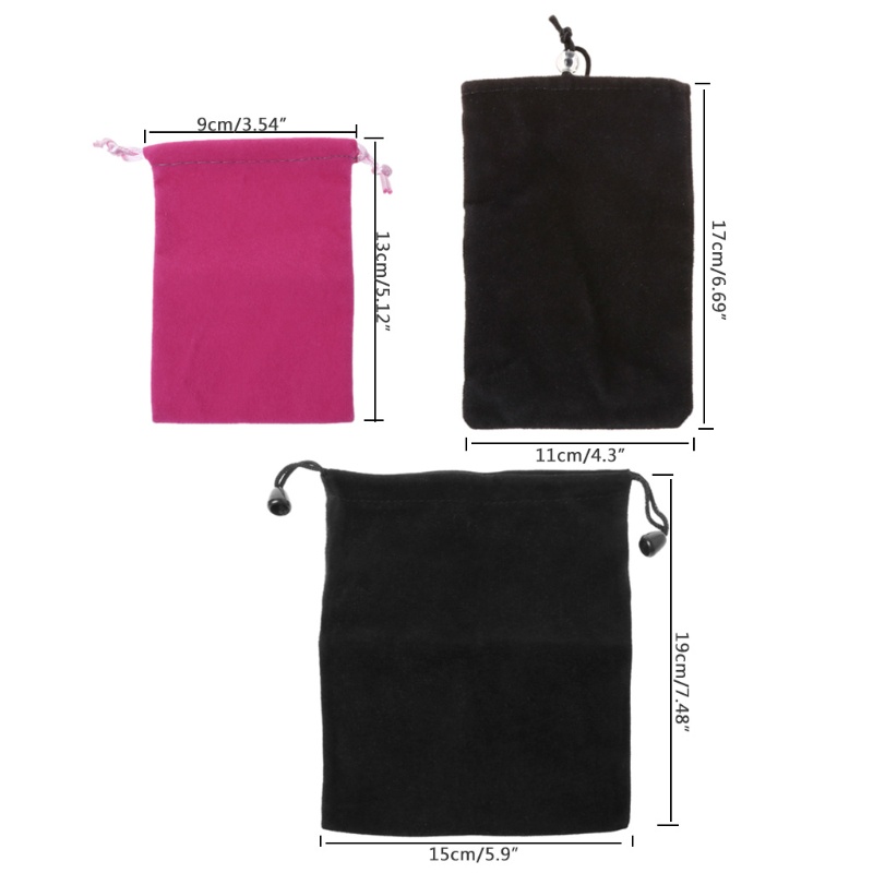 Túi Dây Rút Mini Đựng Thẻ Bài Tarot Đồ Chơi Chất Liệu Nhung Họa Tiết Ngôi Sao Năm Cánh