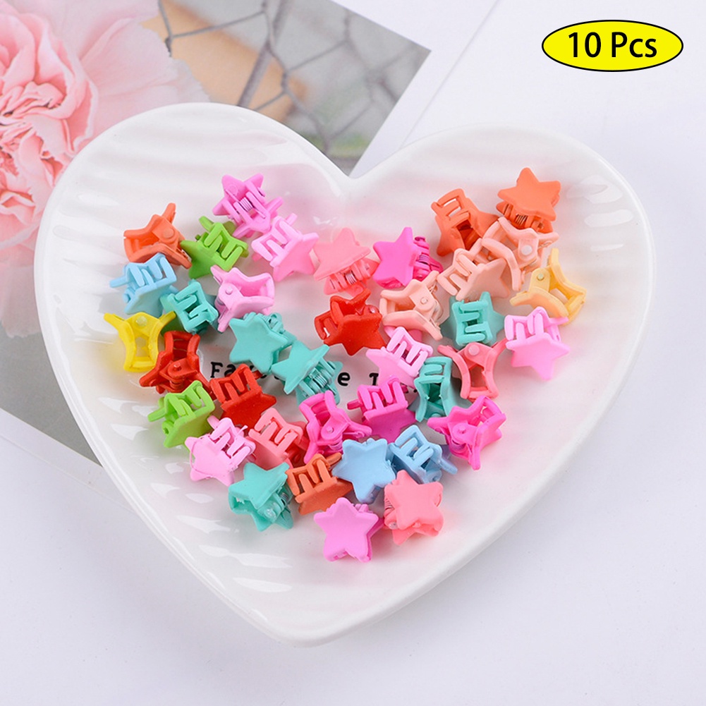 Kẹp tóc mini hình hoa/ ngôi sao nhiều màu sắc dành cho nữ