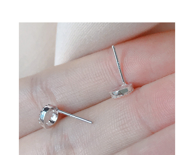 Bông Tai Mạ Bạc 925 Kiểu Hình Học Đơn Giản Thời Trang Cho Nữ 14k