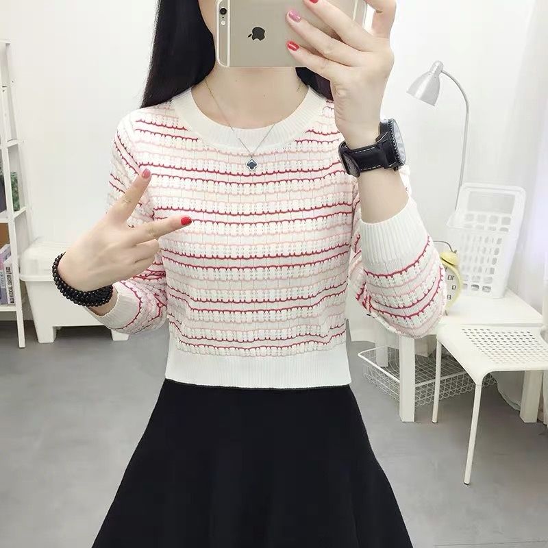 Áo Thun Nữ Dài Tay Cổ Tròn Thời Trang Hàn