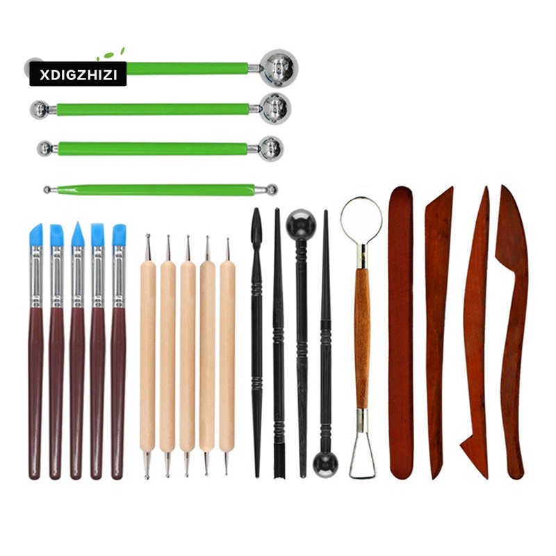 23PCS Polymer Clay Tools Sculpting Tools Ceramic Pottery Tools Ceramica Clay Stacks Sculpting Tools for el