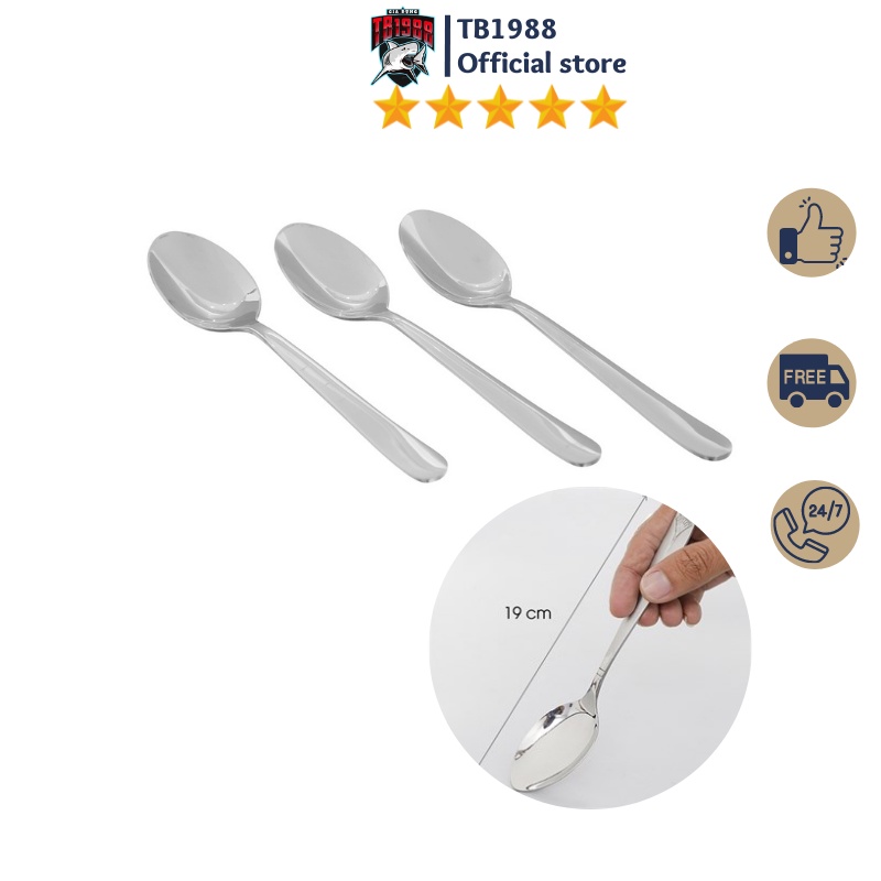[ Đồ Dùng Phòng Ăn] Set 3 Thìa (muỗng) inox loại dày đẹp
