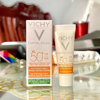 Kem chống nắng Vichy 3-In-1 Mattifying SPF50+ (UVB+UVA) 3ml