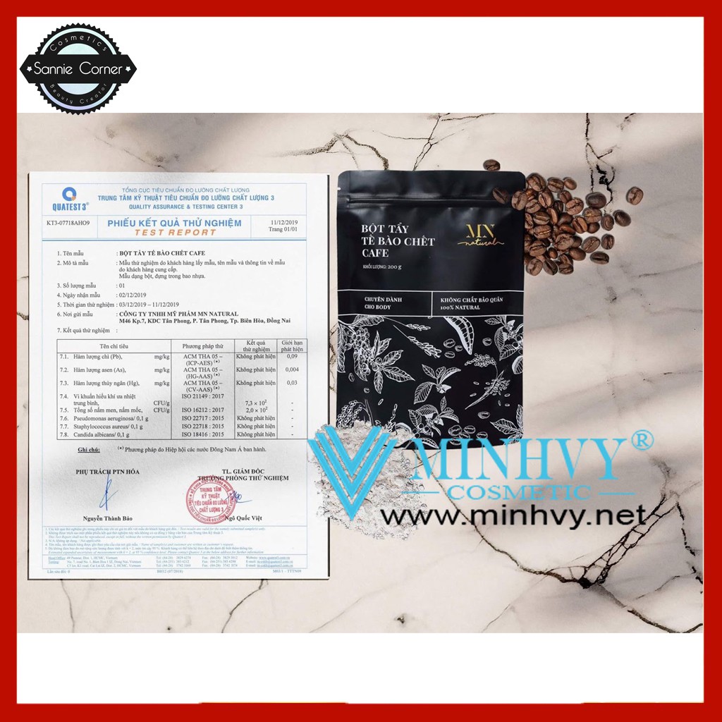 Bột Tẩy Tế Bào Chết Cafe MN NATURAL ❤  FREESHIP ❤ Giúp Tẩy Da Chết, Dưỡng Trắng Da ❤  Dạng Bột 200gr | BigBuy360 - bigbuy360.vn