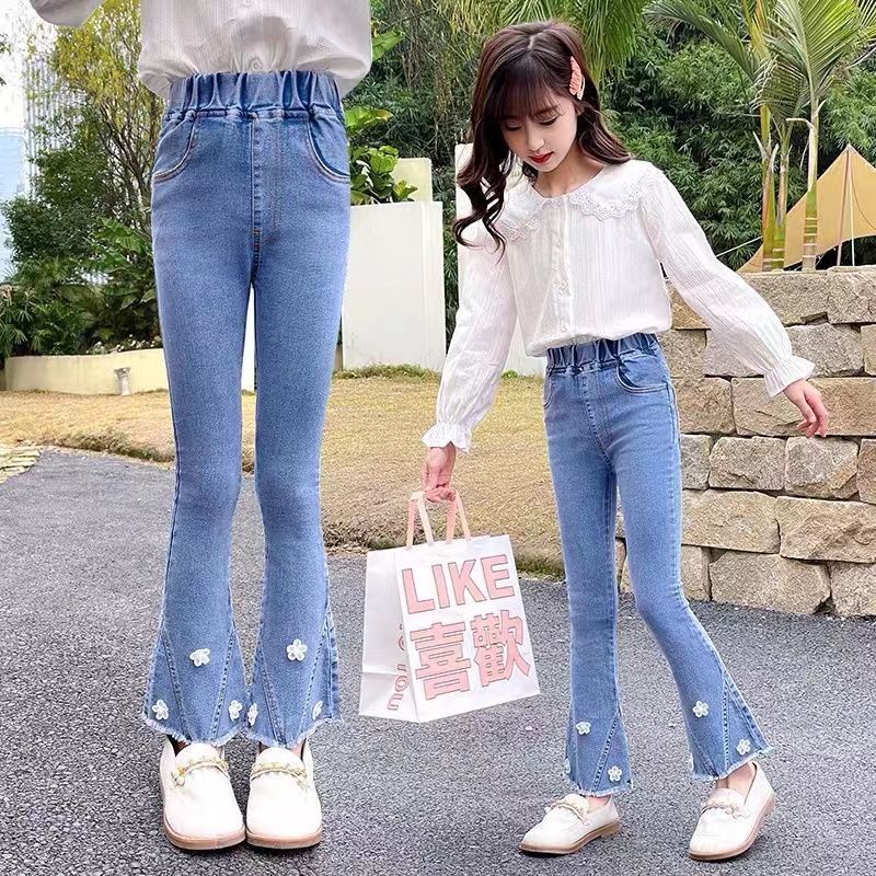 Quần denim Ống Rộng Phong Cách Thời Trang Mới Nhất Năm 2022 Dành Cho Nữ Sinh Trung Học