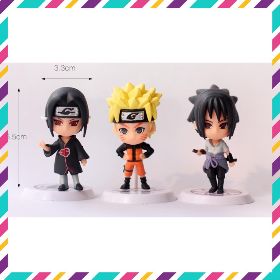 Mô Hình Naruto, Kakashi, Itachi...Bộ 12 Mô Hình ChiBi Siêu Đẹp Dễ Thương - Tượng Figure Naruto