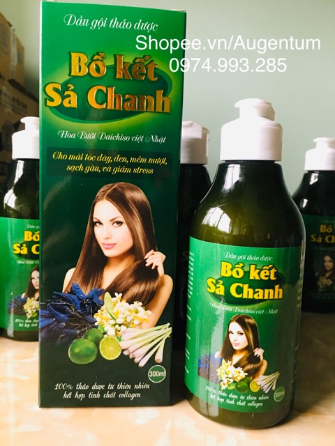 Thảo dược gội đầu Bồ kết Sả Chanh