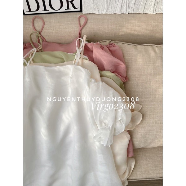 [HÀNG SẴN]VÁY TƠ 2S TAY BỒNG “MELIA DRESS” TIỂU THƯ