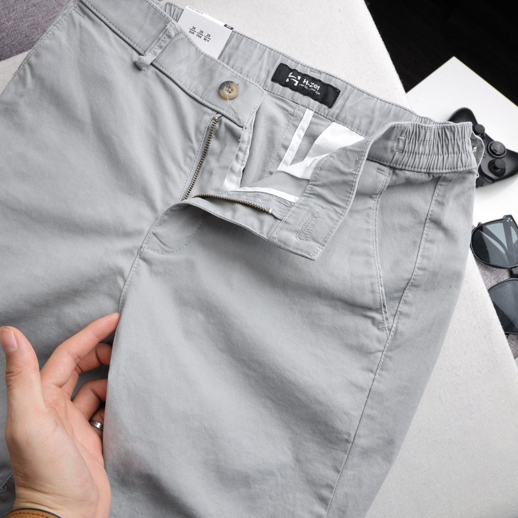 Quần short kaki nam - Quần cạp thun tiện lợi, chất vải kaki co giãn  Short KK02