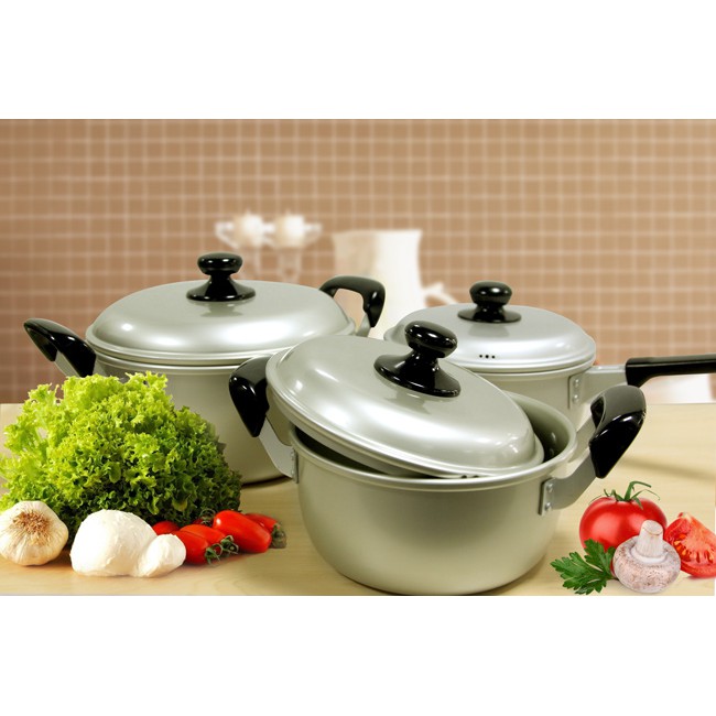 Nồi nhôm E-Cook Milky Lock&amp;Lock 22-24cm