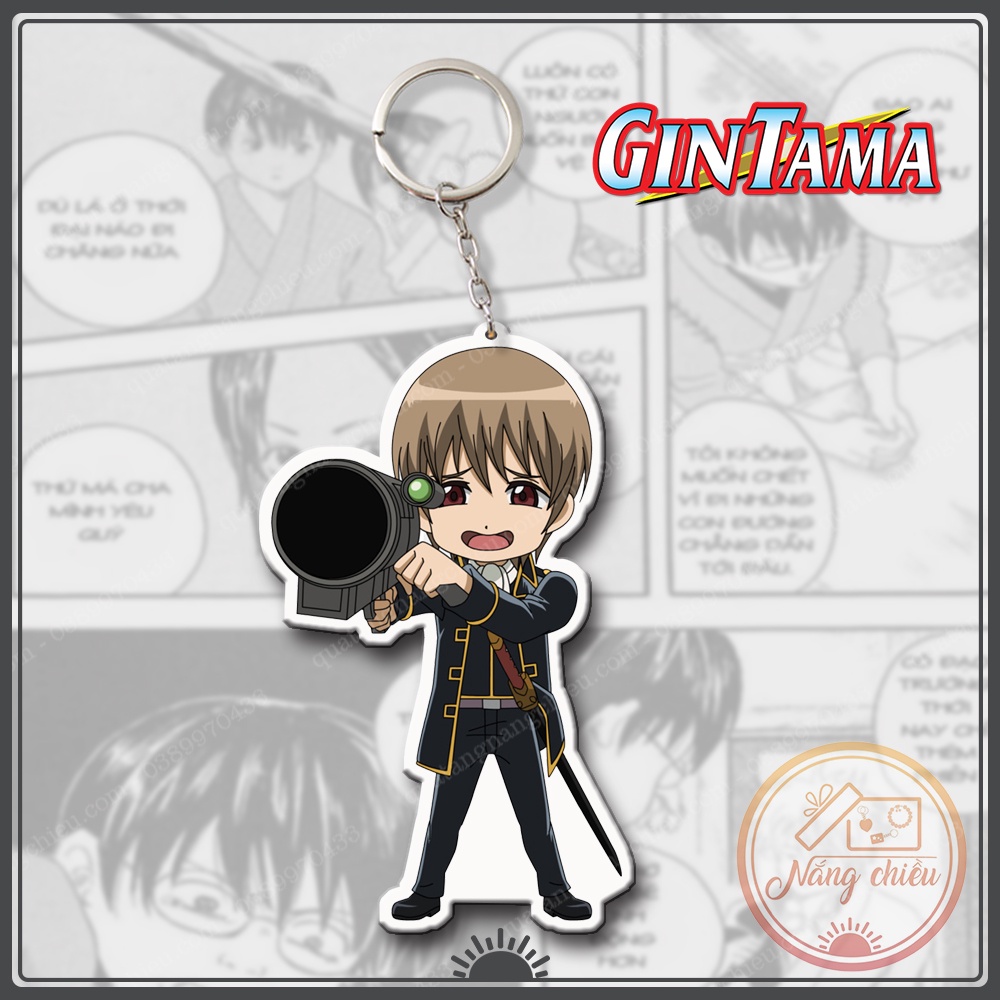 Móc khóa Dày In Sắc Nét 2 Mặt Anime Linh Hồn Bac - Gintama ☘️Quà Tặng Nắng Chiều☘️