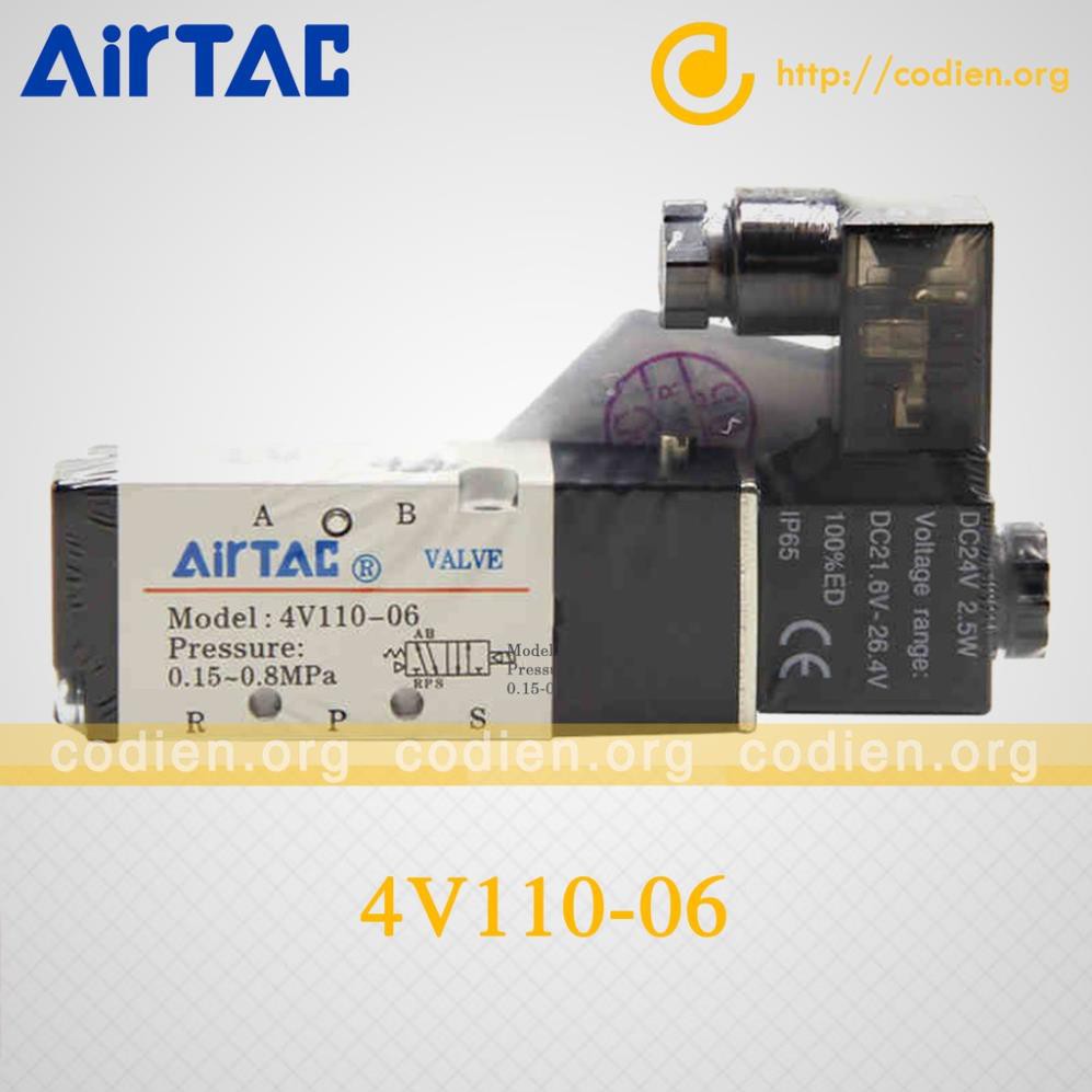 Van Điện Từ Khí Nén AIRTAC 4V110-06 220v/24v