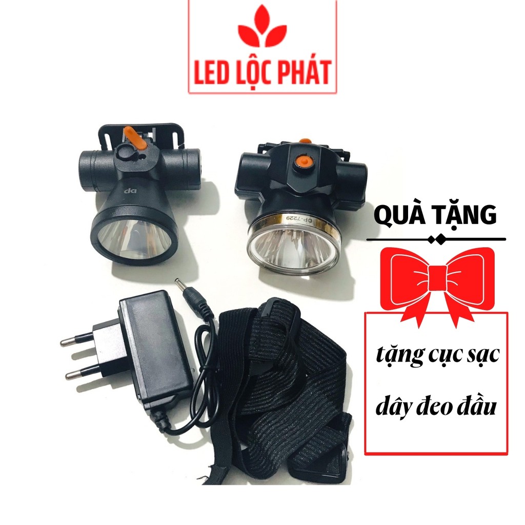 Đèn bin đội đầu led, đèn pin đeo đầu sạc điện