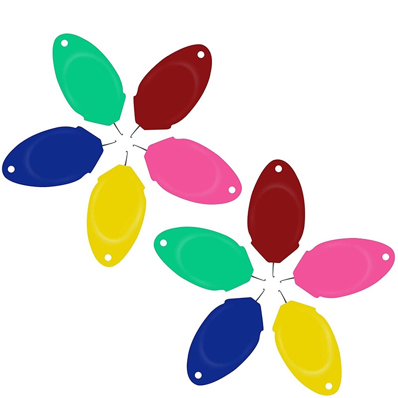 1 Dụng Cụ Xỏ Chỉ Bằng Nhựa Hình Oval Nhiều Màu Sắc