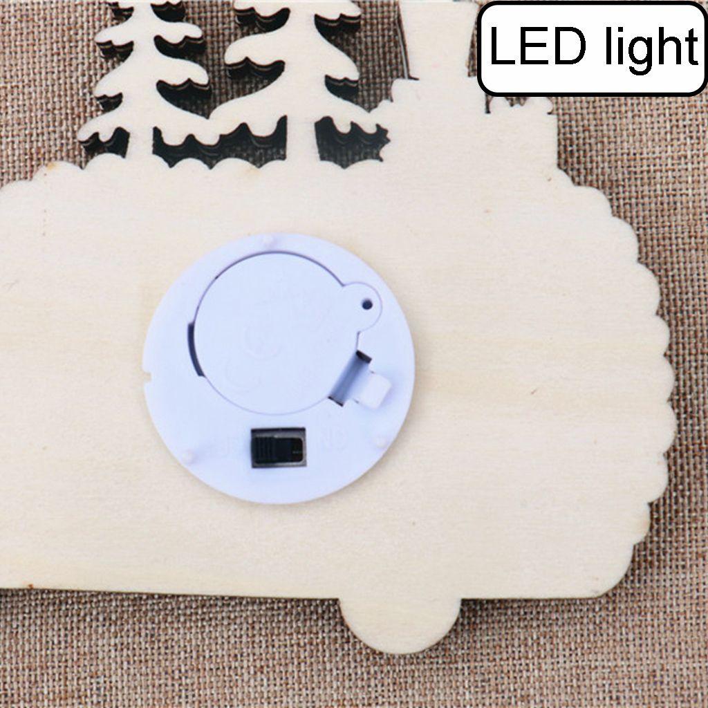 YIYU Phụ Kiện Treo Trang Trí Cây Thông Giáng Sinh Năm Mới Bằng Gỗ