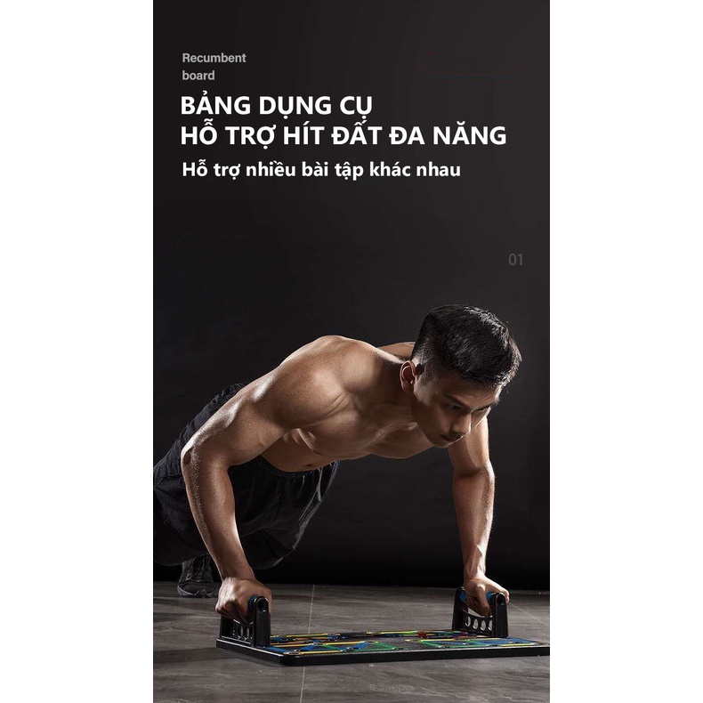 [Loại 34 Lỗ] Dụng cụ hít đất chống đẩy 12in1 tập gym tại nhà bộ khung chống đẩy ngực vai tay