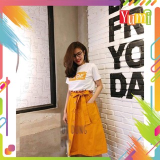 Đầm nữ xòe áo thun in chữ be be đ57